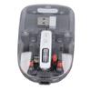   Wireless Mouse  1  2 2.4GHz 3 Mode Silent   DPI Rechargeable Transparent Mouse for PC Laptop Tablet