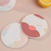 4pcs Water-absorbent Morandi Diatomite Coaster Square/Round Insulation Pad Cup Mat  Tea Room