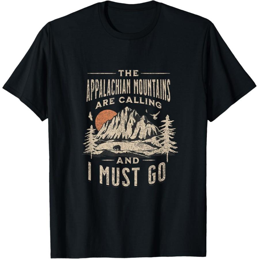 

The Mountains Are Calling - Appalachian Mountains T-Shirt XXXXXL чорний