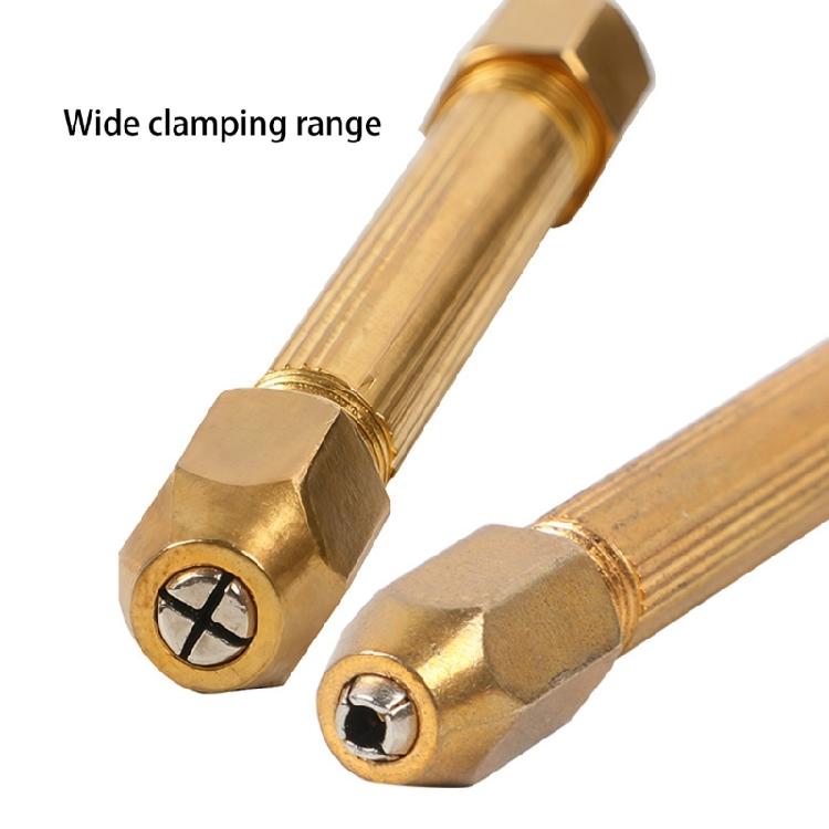 Solid Alloy Steel Hand Drill with 4 Interchangeable Heads Ergonomic Handle Twist Drill for Precise Hole Creation