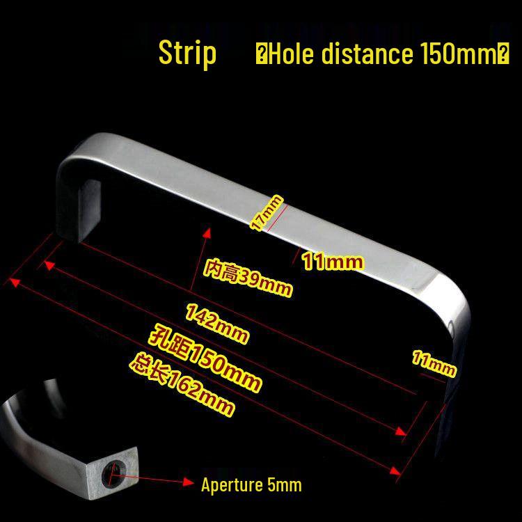 304 Stainless Steel Heavy-Duty Bow-Shaped Surface-Mounted Door Handle