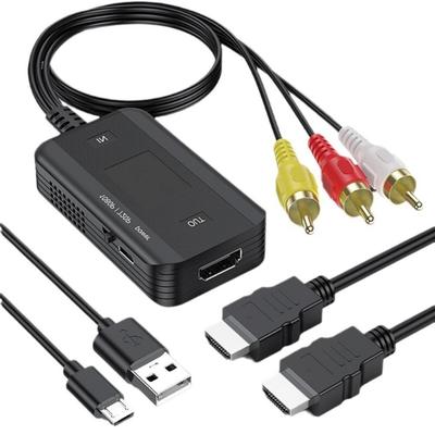 3RCA Female/Male To HDTV Converter Composite To HDTV Adapter Support 1080P for Game Console VCD Player Electronic