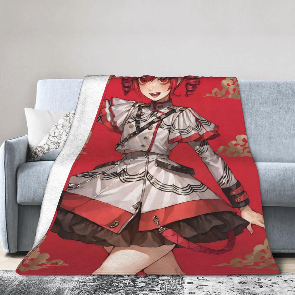 Kasane Teto Blanket Anime Vtuber Wool Awesome Warm Throw Blanket for Chair Covering Sofa Spring Autumn