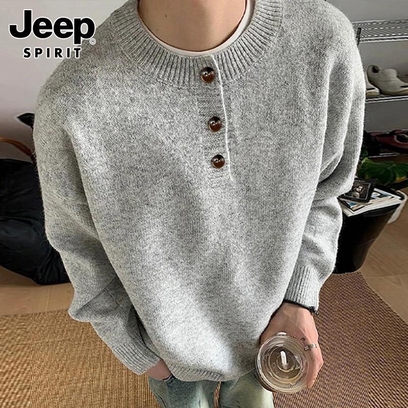 

JEEP SPIRIT Men s Henley Knit Sweater 2XL