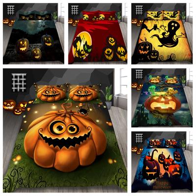 3D Luxury Home Bedding Set Halloween Quilt and Pillowcase Full-size Comfortable Home Bedding