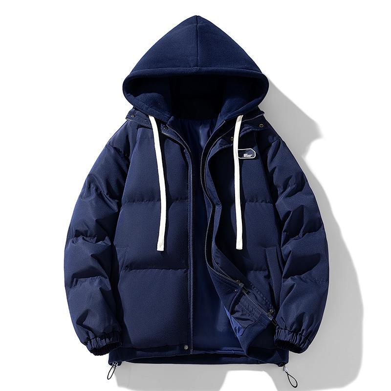 Unisex Trendy Two-Piece Style Winter Cotton Jacket - Loose Fit, Warm, Hooded, Ideal for Couples.