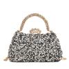 Fashion Shiny Sequin Sequin Handbag Gold Sequin Lock Buckle Party Handbag Nylon Lining Clutch Bag Party