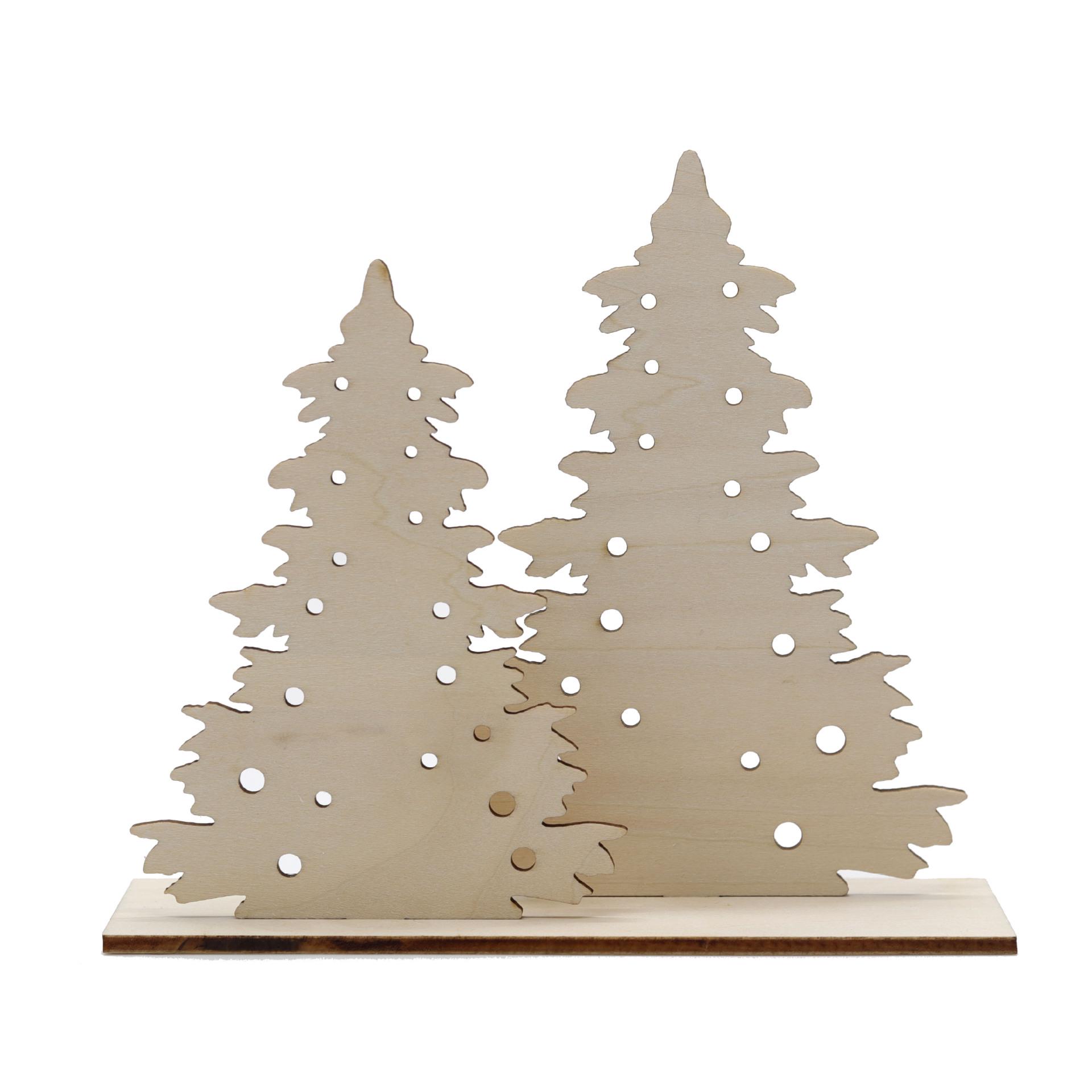 DIY 3D Laser-Cut Wood Christmas Tree Ornament
