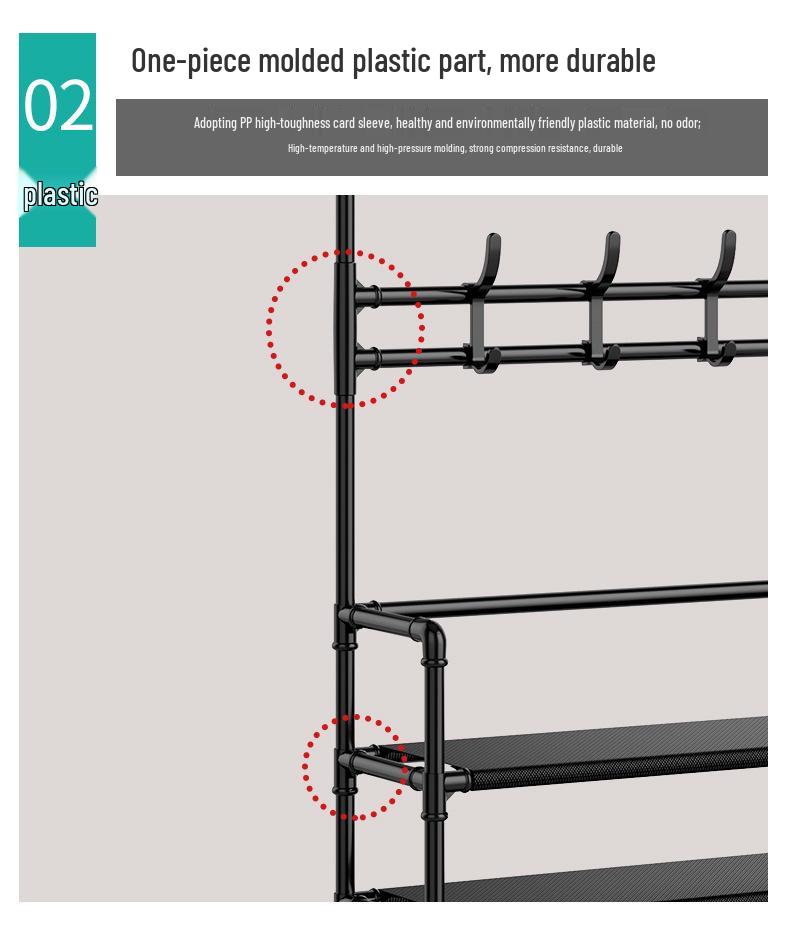 Kedi All-in-One Coat, Hat, and Shoe Rack for Bedroom and Living Room