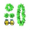 Conjunto de Colar e Tiara Havaiana para Festas na Praia Eventos