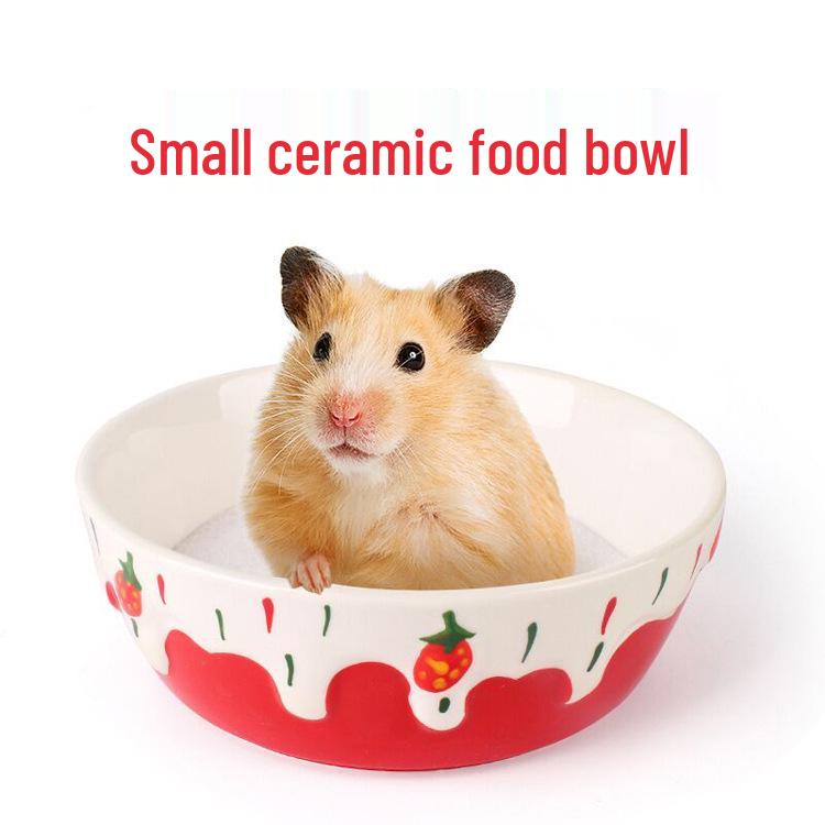 Tigela Grande de Cerâmica Antiderrapante para Alimentos para Hamsters, Coelhos, Chinchilas, Ouriços e Porquinhos-da-Índia