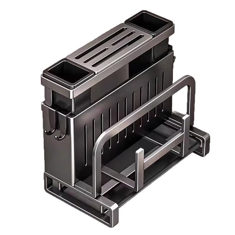 Kitchen Wall-Mounted Pot Lid & Chopping Board Storage Rack
