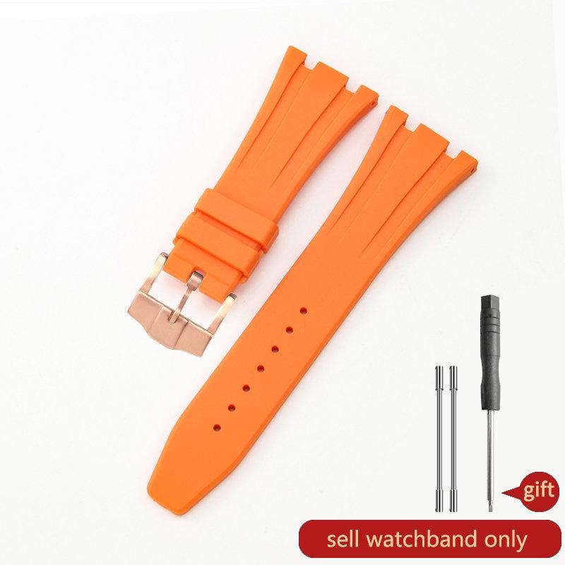 Silicone Watch Strap for AP Aibi 15400 Royal Oak Series Waterproof Sweat-Proof Rubber Watch Band Men's Accessories 26mm27mm28mm