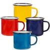 4Pcs Vintage Enamel Mug Set Durable Water Cups for Home Office Cafe Restaurant Camping Tableware Camping Tableware Set