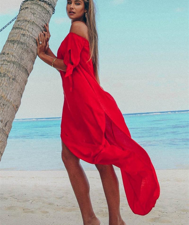 Buy Womens Off Shoulder Summer Beach Long Maxi Dress Evening Party Dress  Cover Up Kaftan Dresses at affordable prices  free shipping, real reviews  with photos  Joom