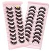 Hot Selling One Piece 7D Curly Natural Simulation Eyelashes Messy Dense and Large Curvature Eyelashes 10 Pairs Can Be Reused
