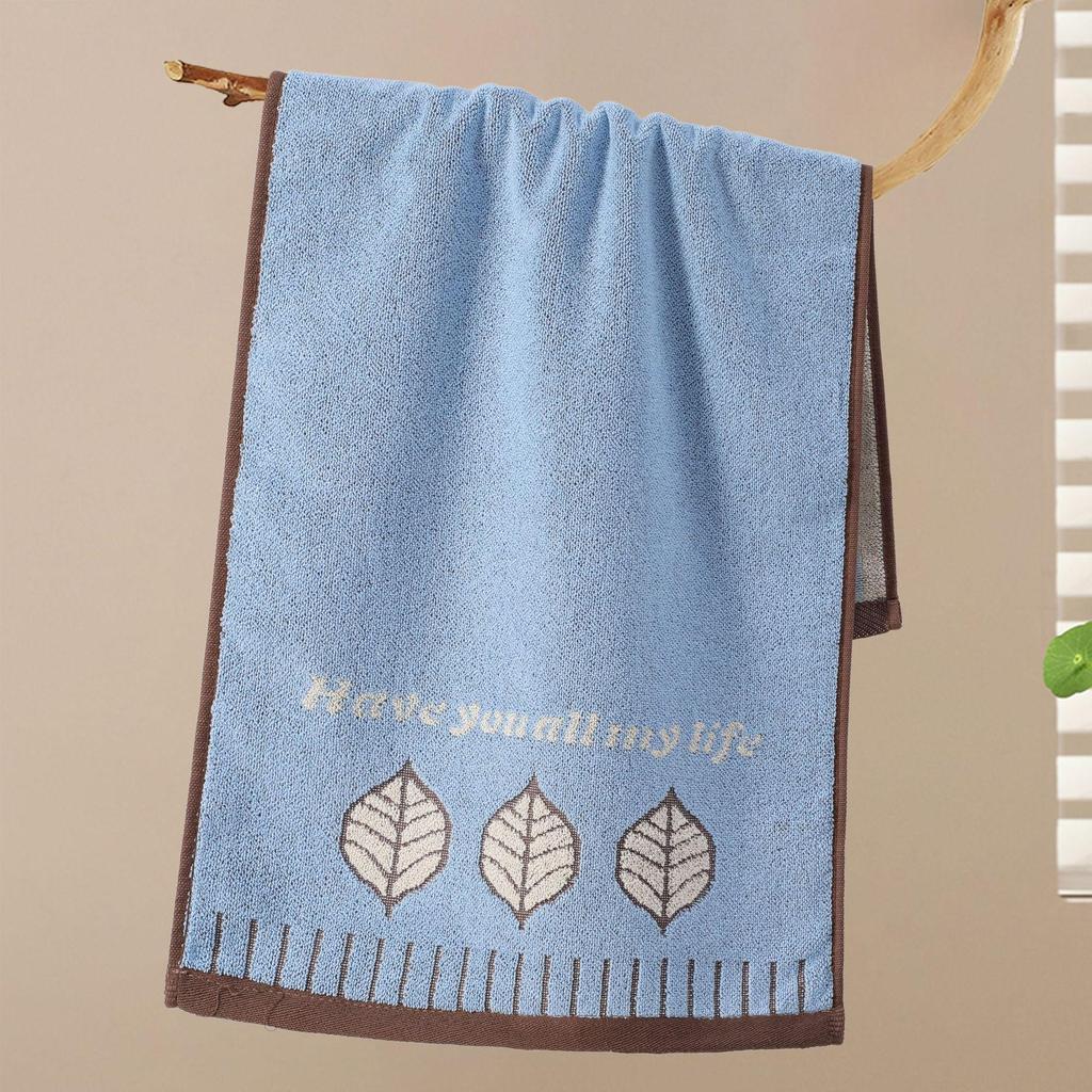 Thick, Absorbent Striped Cotton Face Towel - Soft Yarn-Dyed Design for Adults