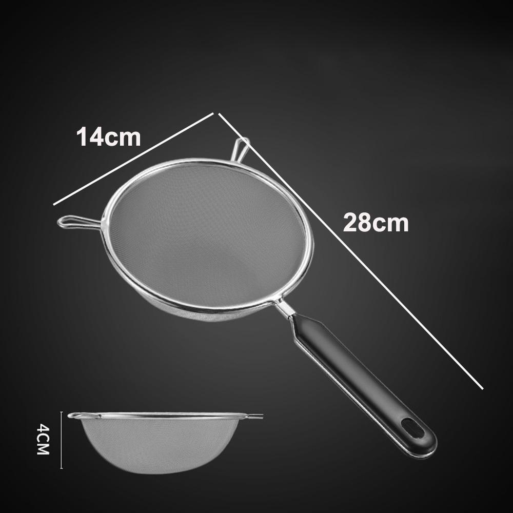 12 14 16 20 22cm Food Strainer Colander Stainless Steel Fine Mesh Strainer  for Kitchen