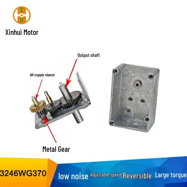 JGY370 Right Angle Turbo Self-Locking High Torque DC Worm Gear Motor
