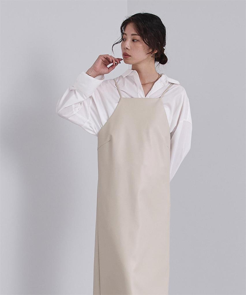 Yours Faux Leather Overall Dress Light Beige BGXU1932, Women's, Medium,
