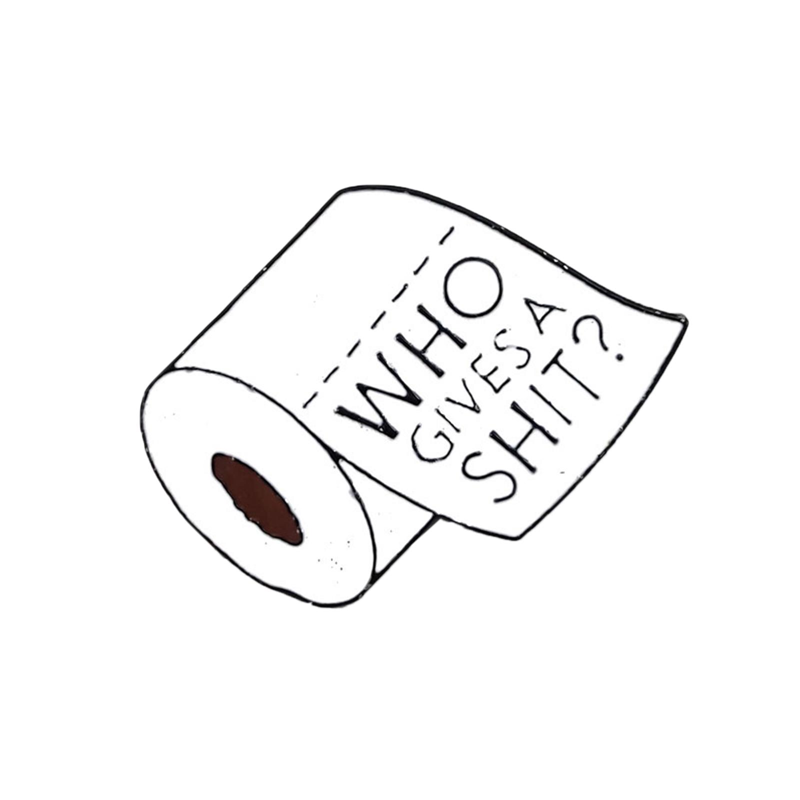 

Capricious Toilet Roll Pin Smooth Polished Alloy Brooch Decoration Sparks Conversations At Social Event 1