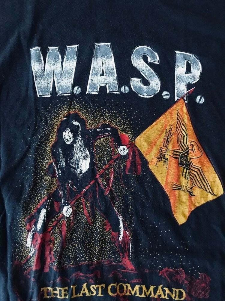

WASP 1985 tour Reprint Cotton Black Unisex All Size 15D556 Unisex T-Shirt XXL
