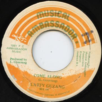 

7inch Record LATTY GUZANG Come Along NONE Musical Ambassa 1981 Jamaica Reggae Ska Dub Used