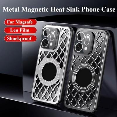 Aluminum Alloy Heat Dissipation Magnetic Ring Case For OPPO Reno 14 14Pro Wireless Charging Lens Protection Shockproof Cover