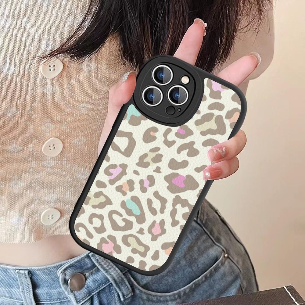 Leopard Print Phone Case Hard Leather For IPhone 16 15 14 13 12 Mini 11 14 Pro Max Xs X Xr 7 8 Plus Fundas