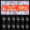 Glossy Semi-Frosted False Nail Art Tips - Boxed, Seamless, Wearable Stickers