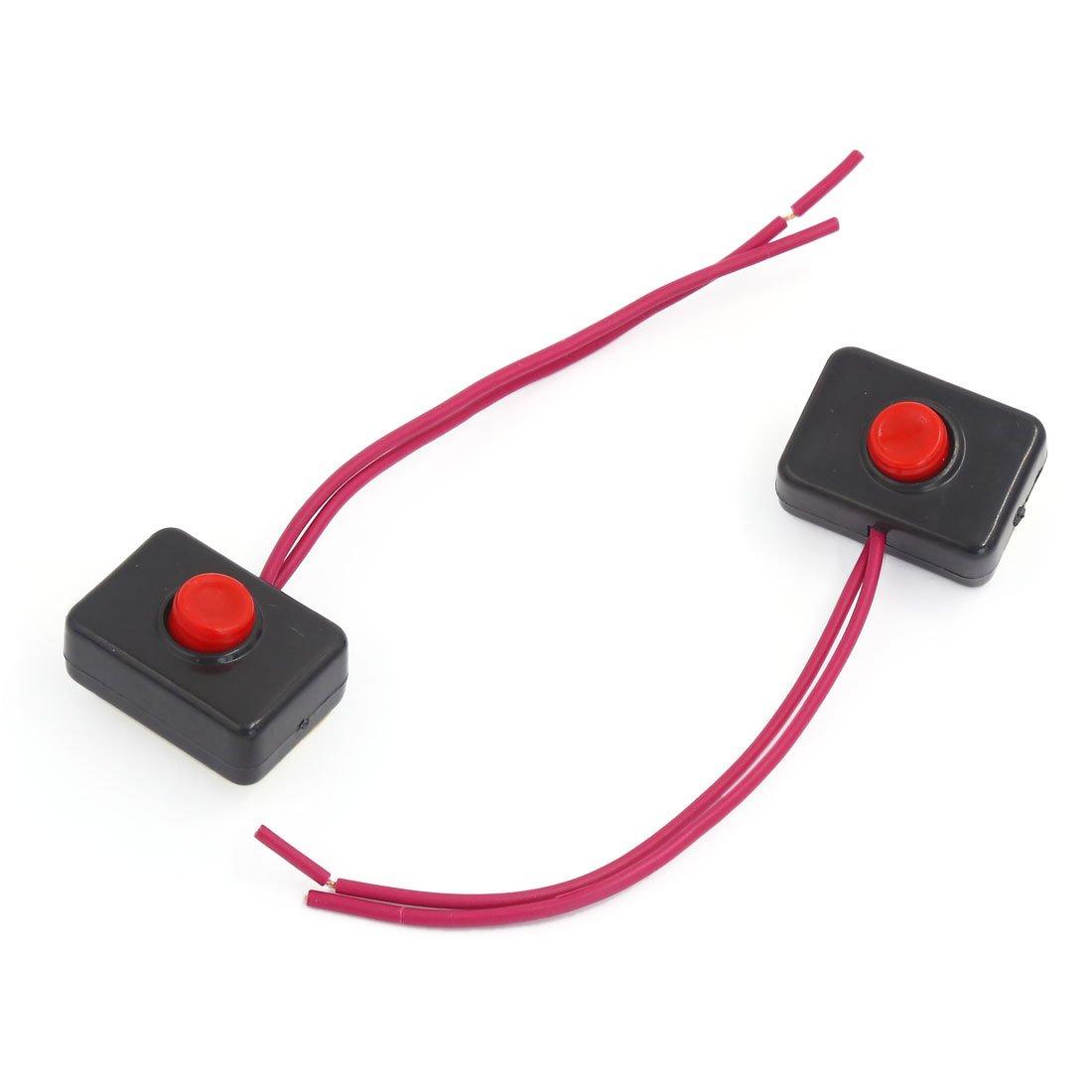 

uxcell Push Button Switch AC250V3A 2 Wire Plastic Momentary Car Horn 2 Pieces