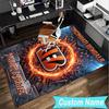 Custom Name Rug Cincinnati-Bengals Helmet Area Rug Suitable for Indoor And Outdoor,Carpets for Homes, Offices,Living Rooms,Home Decor,Christmas Gift