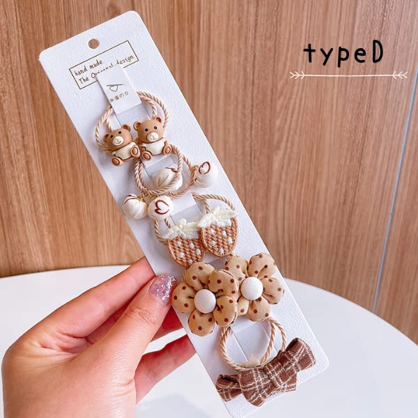 Lua Citron 10-piece Set, Hair Ties, Elastic, Adult, Mature, Hair Tie, Hair Accessory, Elegant, Ponytail, Cute, Korean, Stylish, Women's, Hair Clip,