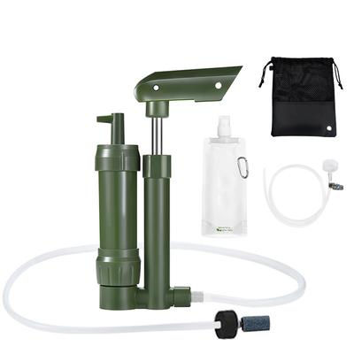 Pompa a mano Filtro per l'acqua Sistema di filtraggio per depuratore d'acqua da campeggio a 3 stadi Attrezzatura di sopravvivenza 0,01 micron