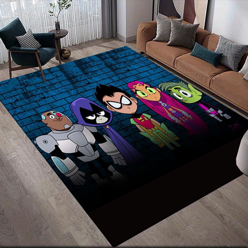 Teen Titans gehen! Niedlicher quadratischer Teppich, rutschfeste Fußmatte für Wohnzimmer zu Hause, perfektes Geschenk für Fans.chl