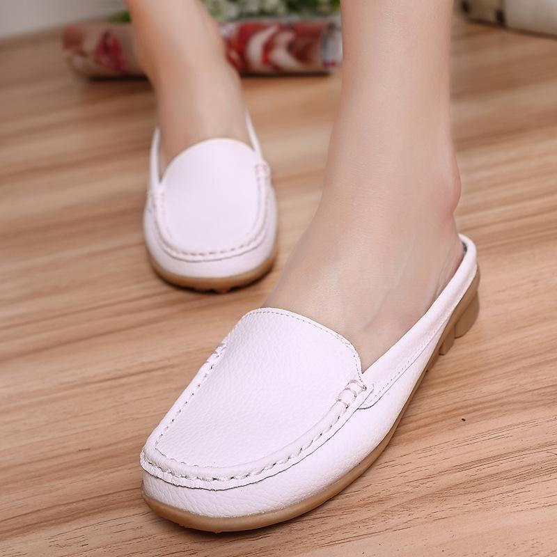 Women PULeather Slippers Sandals Shoes Leisure Slippers Slip-On Comfortable Sandals Flip Flops Cut-Outs Shoes