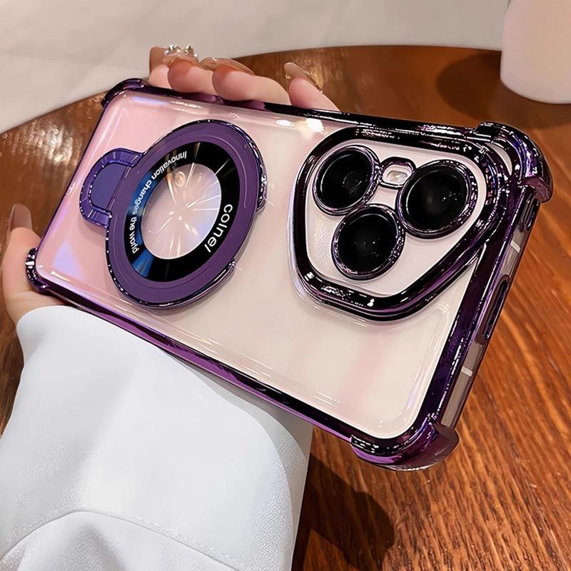 Für Honor 400Lite Hülle Transparent Stoßfest Magnetische Halterung Handyhülle Für Honor 400 Pro 300 200Lite 90 X8 X8C Silikonhülle