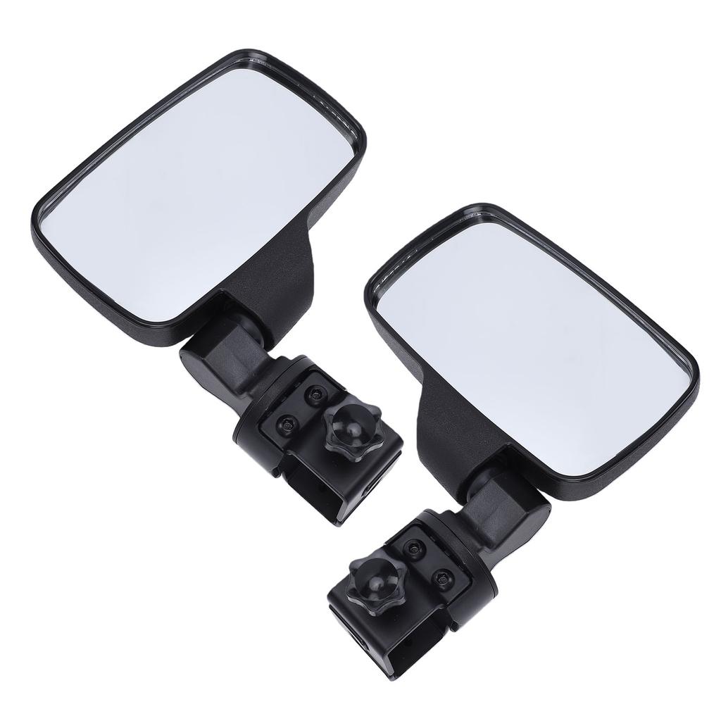 Golf Cart Side Rearview Mirror 360 Degrees Adjustable Angle Universal Golf Cart Side Mirrors for 1in 1.25in Square Tube