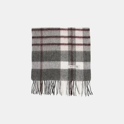 Elkate Women's Daily Classic Wool Check Scarf Fall Fashion Long Winter Muffler LDRM028