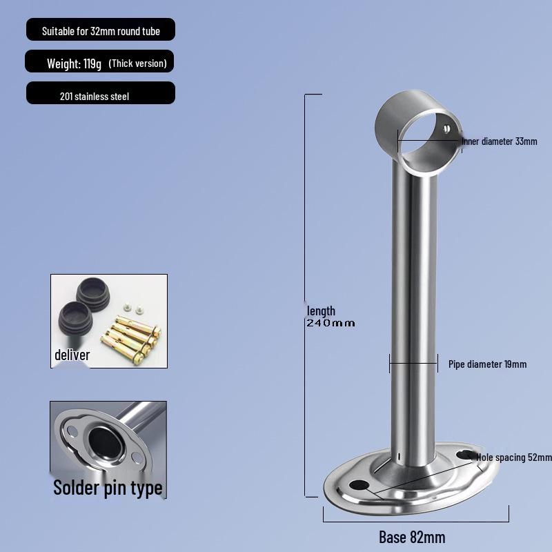 Stainless Steel Ceiling Mounted Clothes Drying Rack Flange Rod 