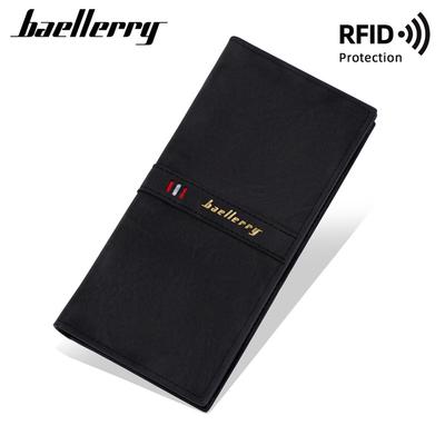 Προστασία RFID Μακριά πορτοφόλια Vintage Design Θήκη ανδρικής κάρτας Ασφαλείς τσάντες χρημάτων για ανδρικό πορτοφόλι επαγγελματικών κερμάτων