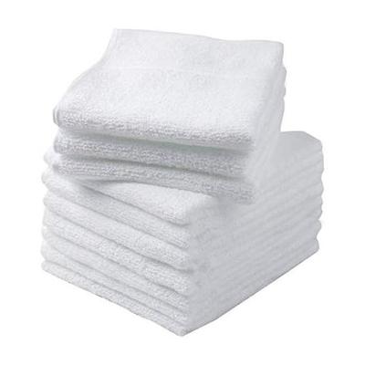 Senshu Towel Face Towel, Thin (180 Momme), Made In Japan, 100% Cotton, Water Absorbent, Quick Drying, Commercial Use, Set of 10 Same Colors, White