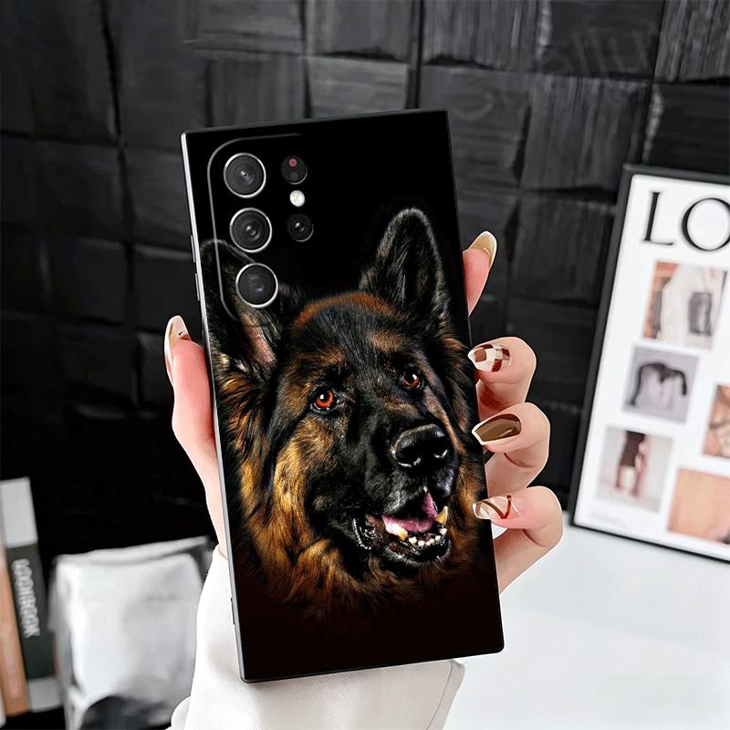 German Shepherd Dog Soft Phone Case for Samsung Galaxy S26 S25 Edge S24 Ultra S23 Plus S22 S21 FE S20 Black Cover Back Shell