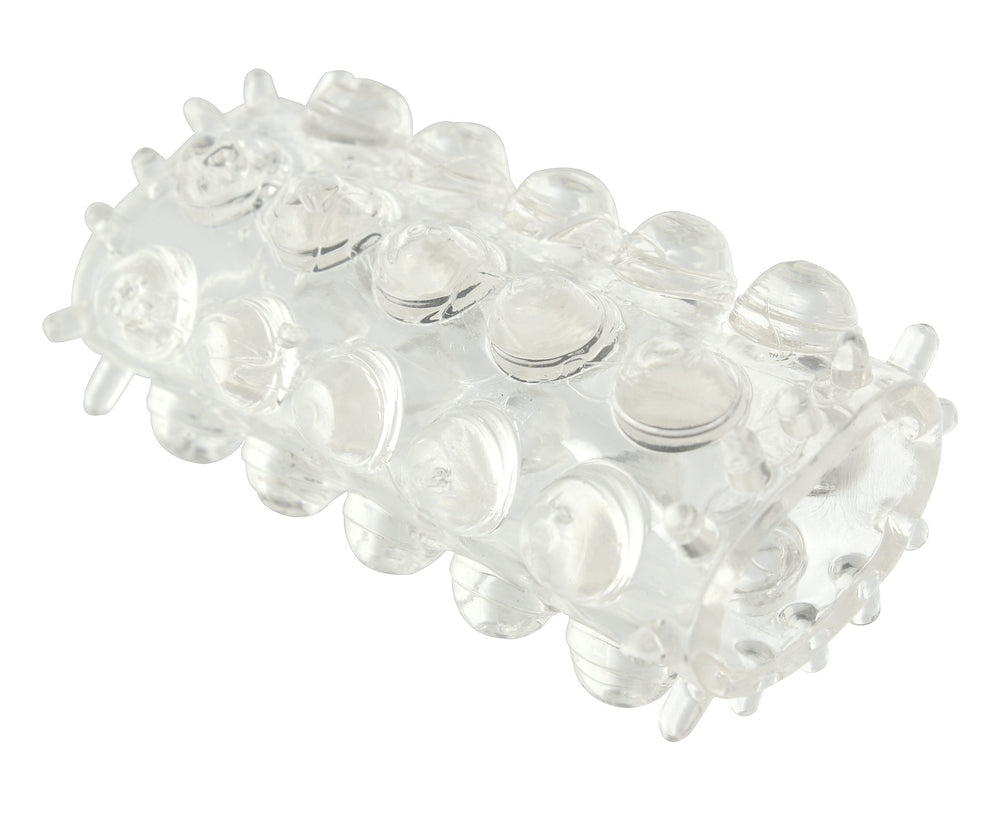 Gaine de pénis perlée Power Stretchy 7cm Transparente - Manpower TOYJOY - Gaines de Doigts