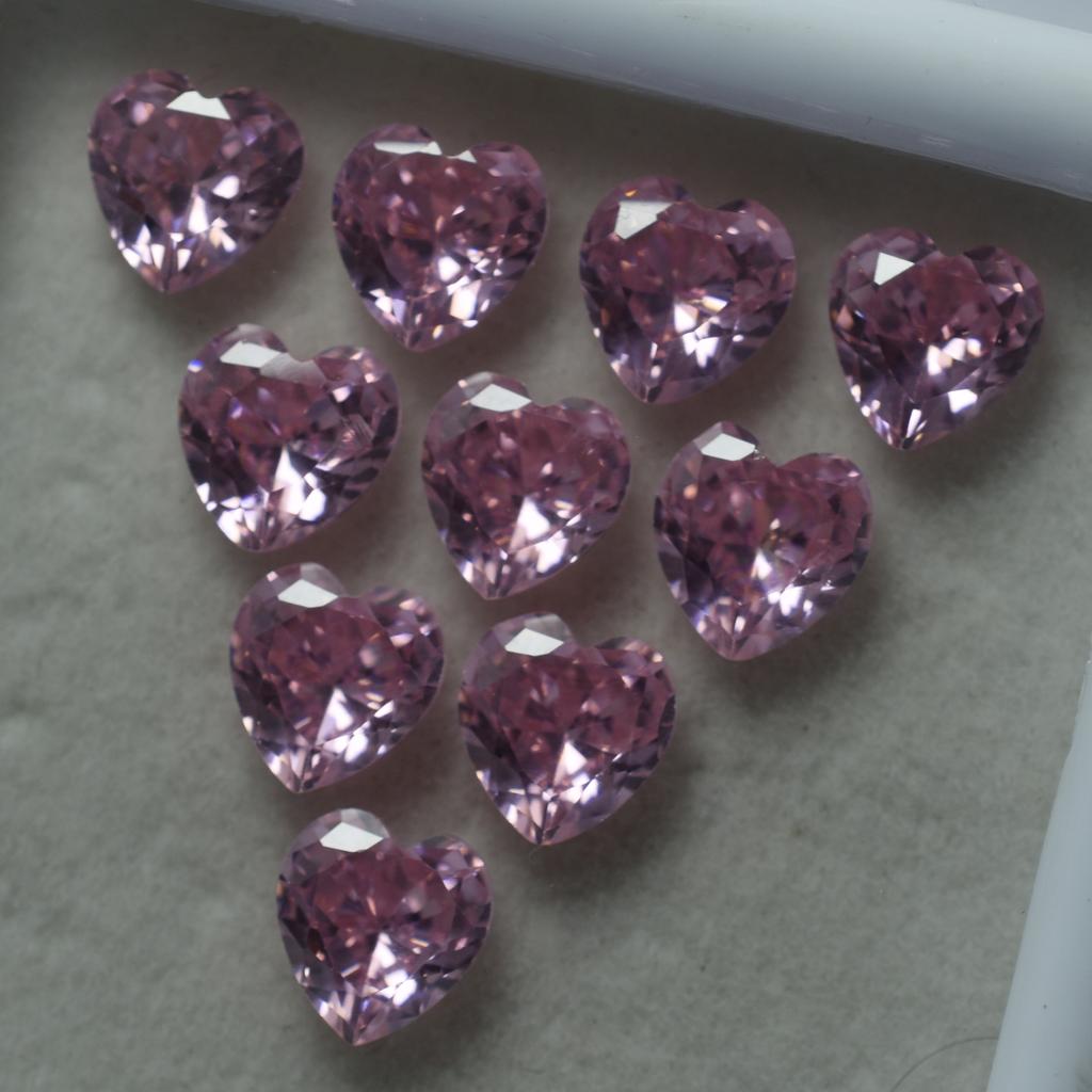 NATURAL Ceylon Pink SAPPHIRE Heart Cut 6x6 mm 12 Pcs Lot Gemstone CERTIFIED ap-3