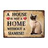 [ Kelly66 ] Pets Cat Bombay Siamese Burmese Birman Abyssinian Metal Sign Home Decor Bar Wall Art Painting 20*30 CM Size Dy147