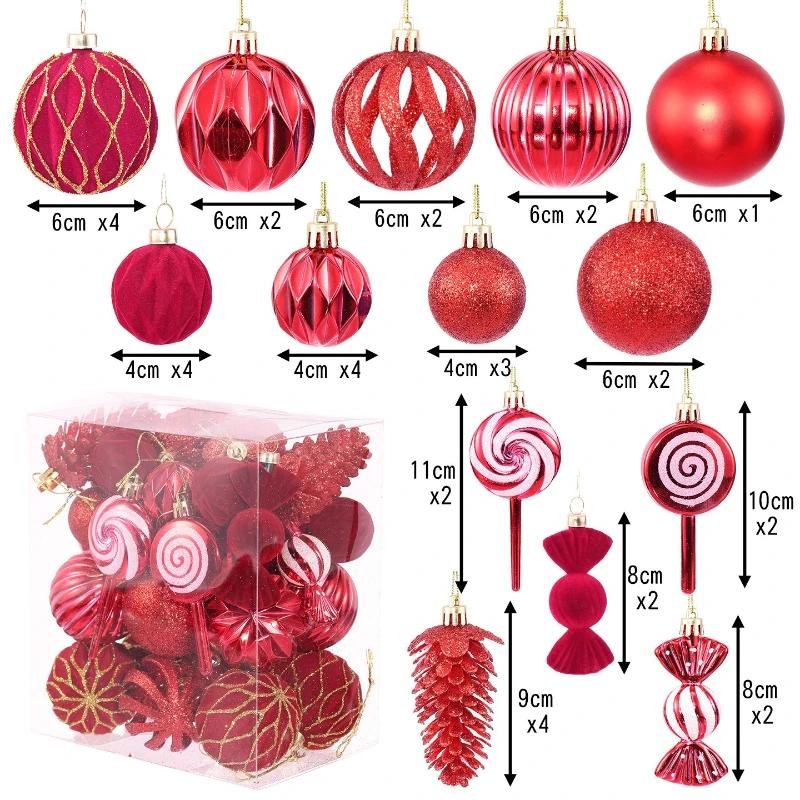 11/11pcs Christmas Ball Ornaments Special-shaped Christmas Tree Party Decoration New Christmas Spheres Pendant Short Snail Set