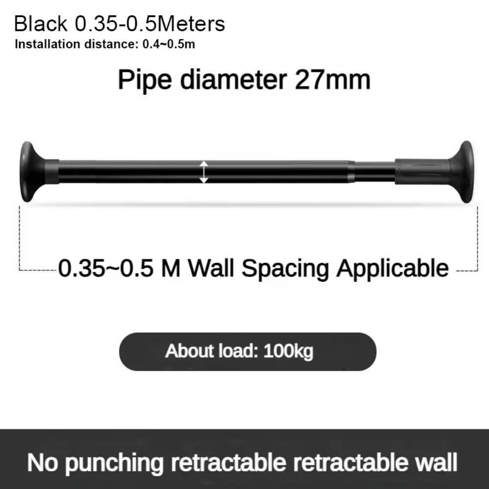 1Pcs No Punch Nail-free Telescoplc Clothing Rod  for Bedroom Curtain Wardrobe Closet