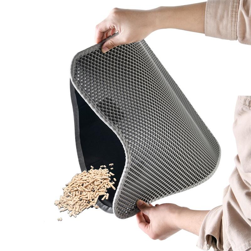 Cat Litter Mat Double Layer Waterproof Urine Proof Trapping Mat Easy To Clean Non-Slip Toilet Pad Cat Scratch Pad Large Foot Pad