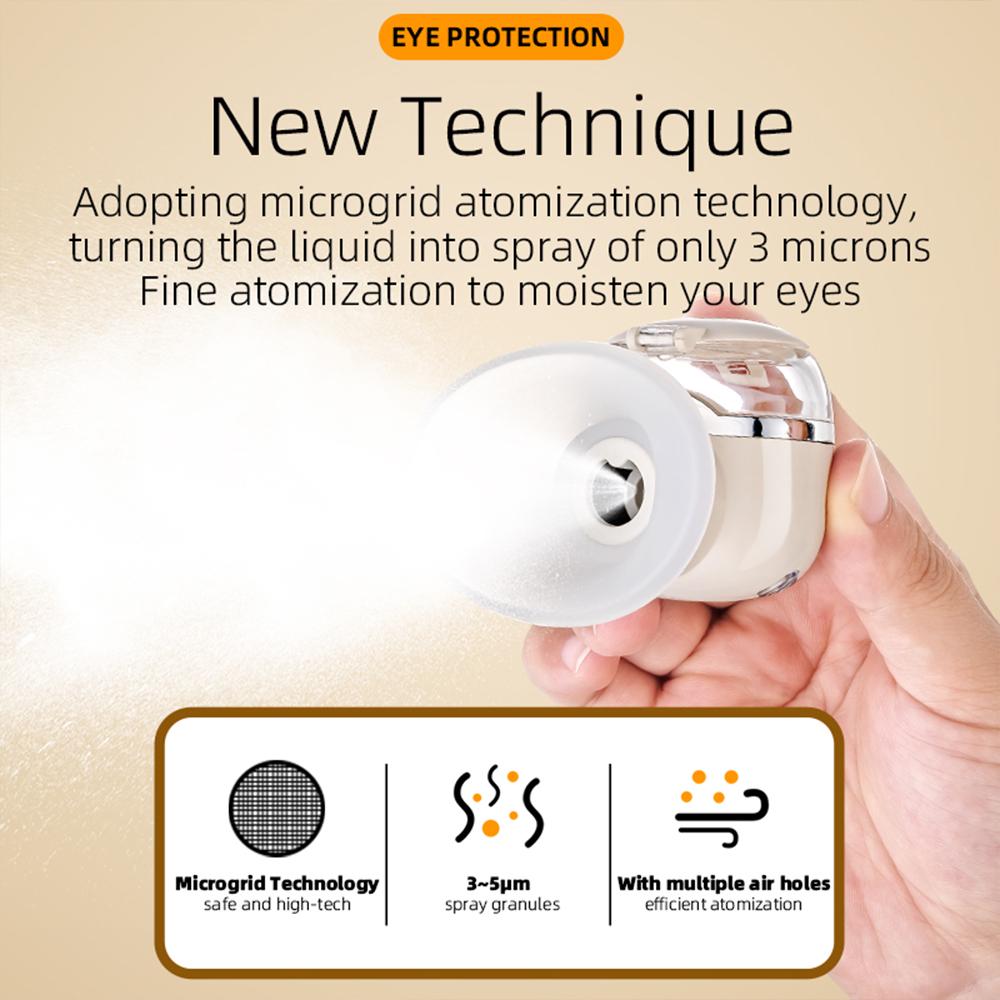 Nano Atomizing Humidifier Eye Hydrating Instrument Hot Cold Compress Eye Steamer Portable Usb Charging Eyewash Skin Care Tools